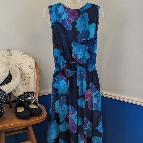 Simply Vera Vera Wang Shades of Blue Handkerchief Hem Dress - Picture 7 of 13